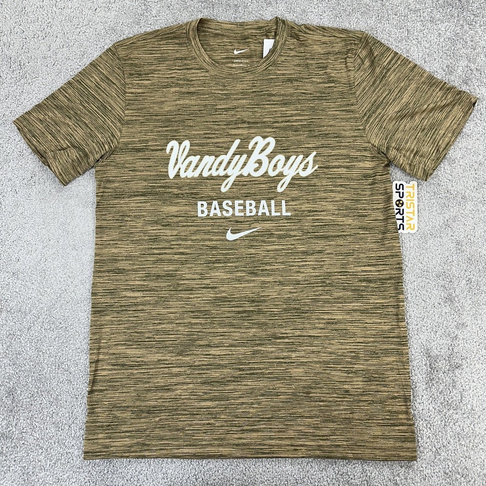 Vanderbilt Commodores Shirt Mens Medium Baseball Nike Dri Fit Team Issue Vandy